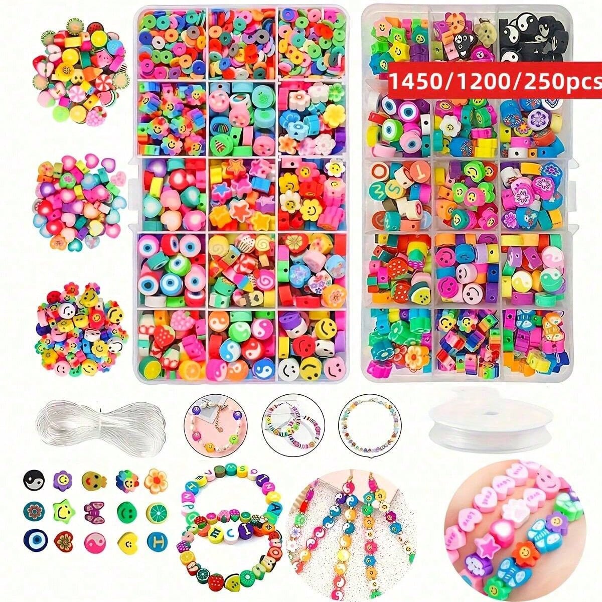 Jewelry Making For Adults - 1450/1200/250 adet Polimer Kil Boncuk Seti,
