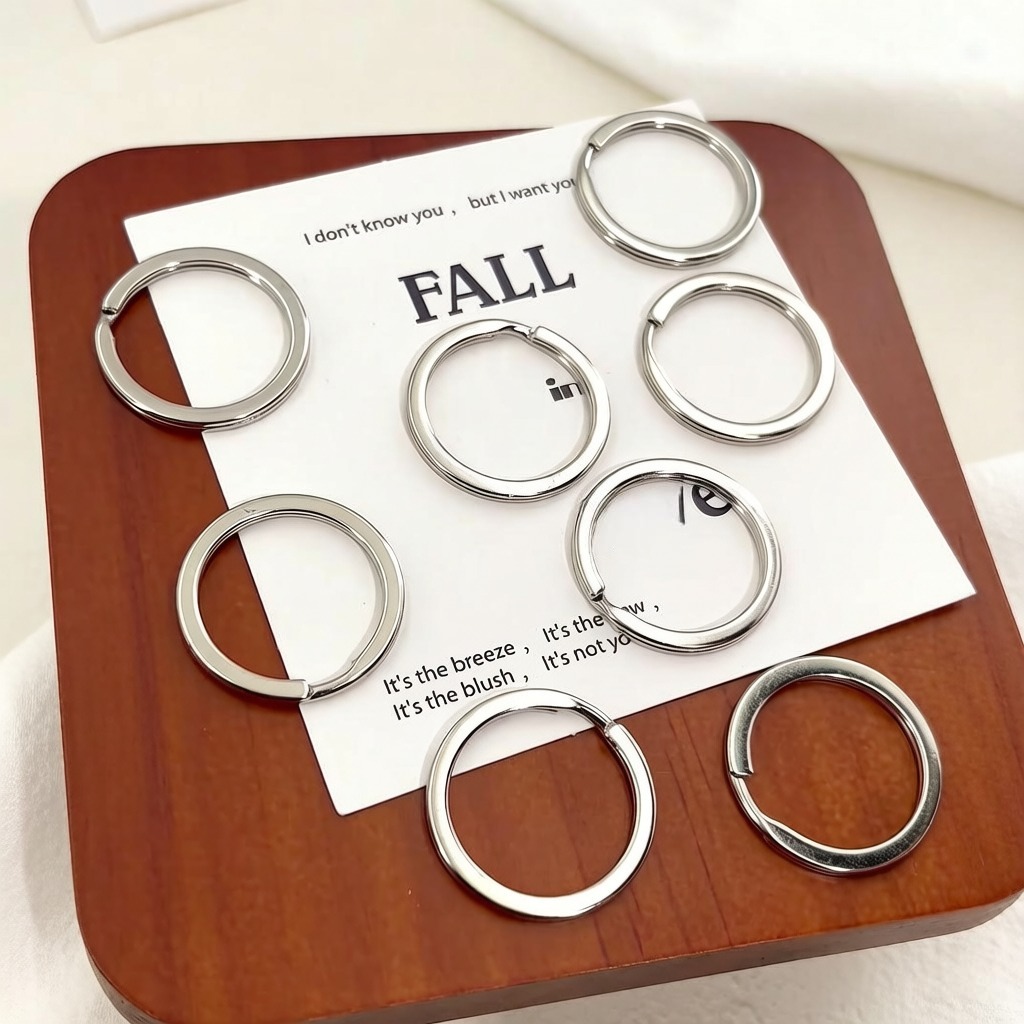 Jewelry Making Materials Wholesale - 10/20/100 adet Metal anahtarlıklar 15-35mm yuvarlak