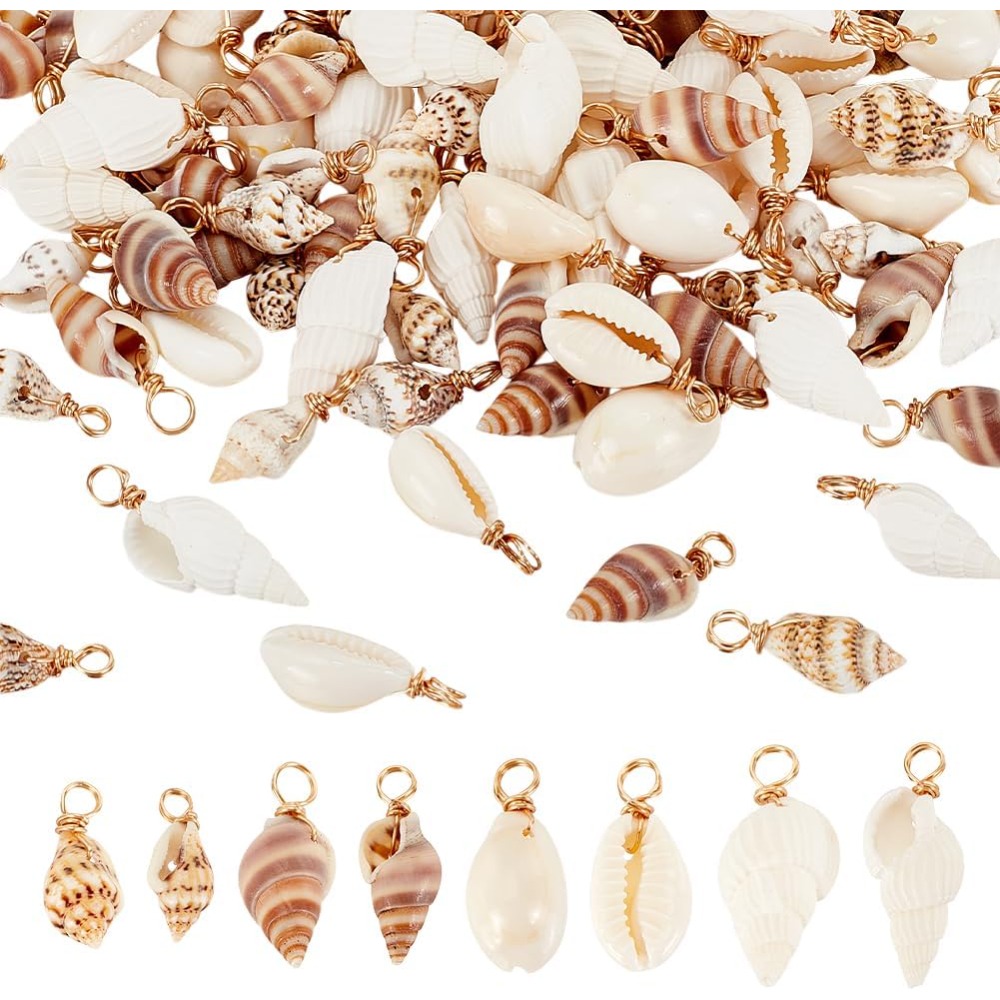 Jewelry Making Online - 100 adet 4 Stilleri Doğal Kabuk