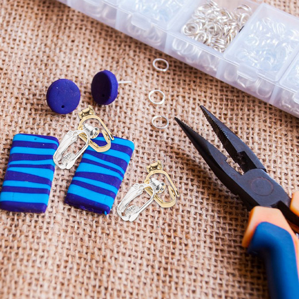 Jewelry Making For Adults - 40 Adet Küpe Klipsi Dönüştürücü Deliksiz