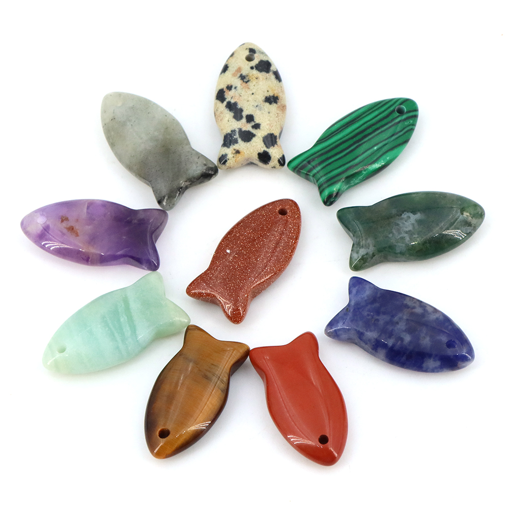 Jewelry Making Gemstones - Sevimli Balık Boncuk Doğal Taş El