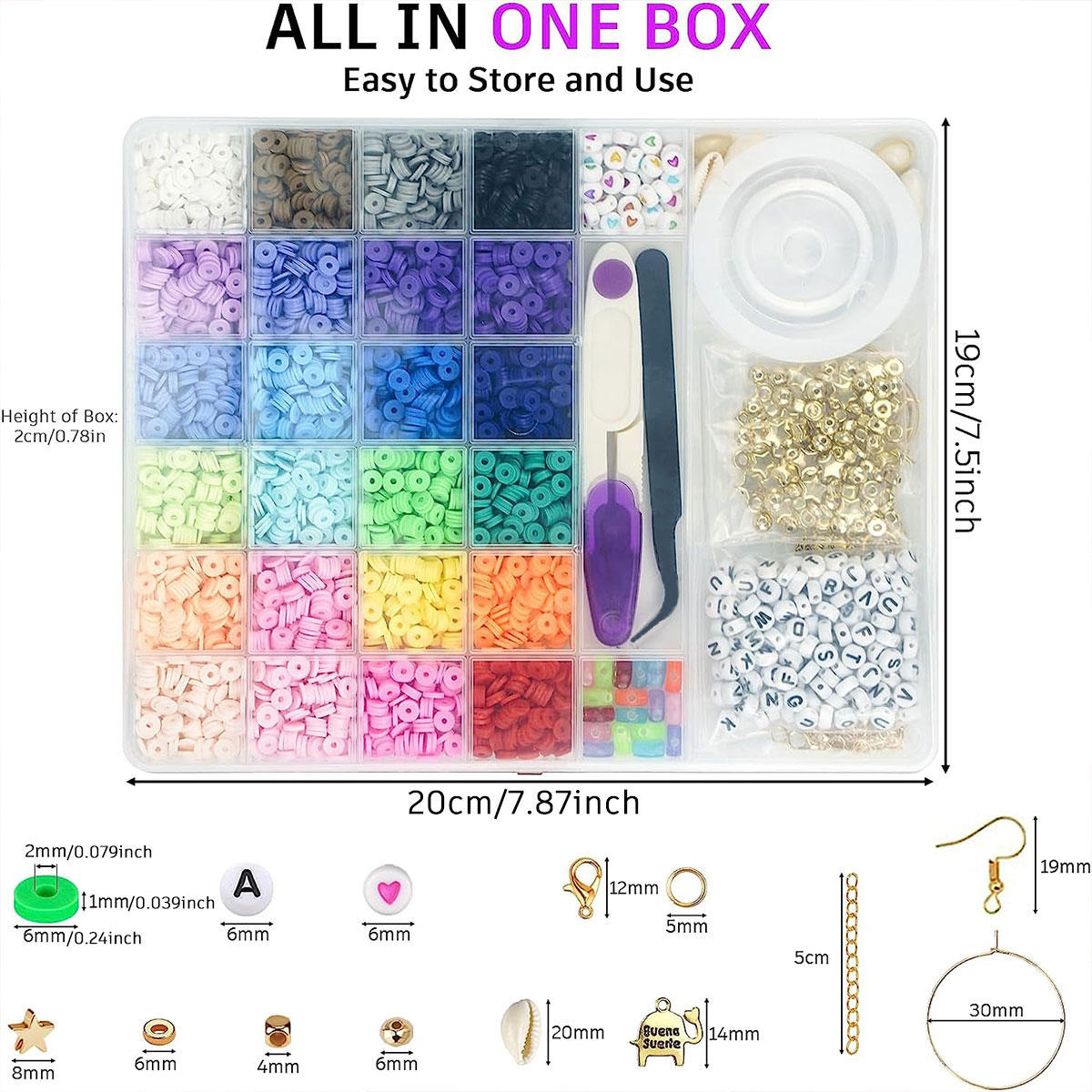 6000 Adet 24 Renk Düz Yuvarlak - Jewelry Making Online incelemesi ve fiyatı