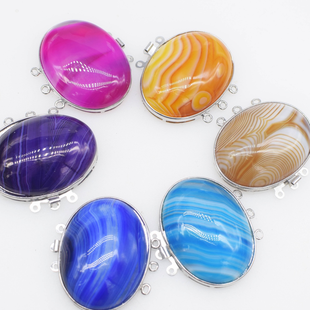 1 Adet Çok Renkli Akik Düz Ova - Jewelry Making With Stones incelemesi ve fiyatı