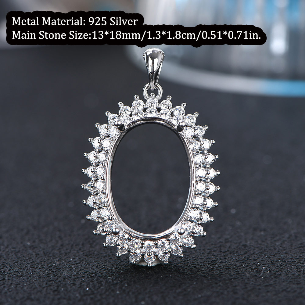 13x18mm S925 Gümüş Yüzük Kolye - Jewelry Making With Stones incelemesi ve fiyatı