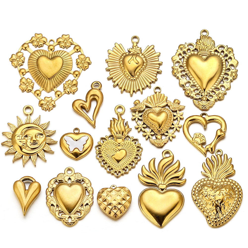 5 adet Paslanmaz Çelik Kalp Gü - Jewelry Making Materials Wholesale incelemesi ve fiyatı