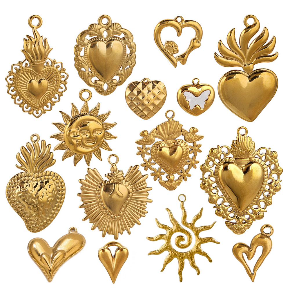 5 adet Paslanmaz Çelik Kalp Gü - Jewelry Making Materials Wholesale incelemesi ve fiyatı