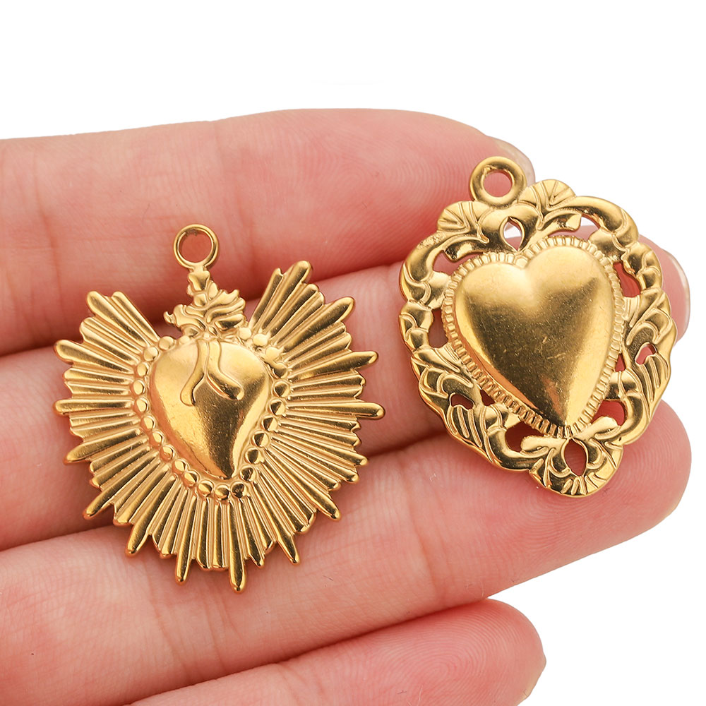 5 adet Paslanmaz Çelik Kalp Gü - Jewelry Making Materials Wholesale incelemesi ve fiyatı