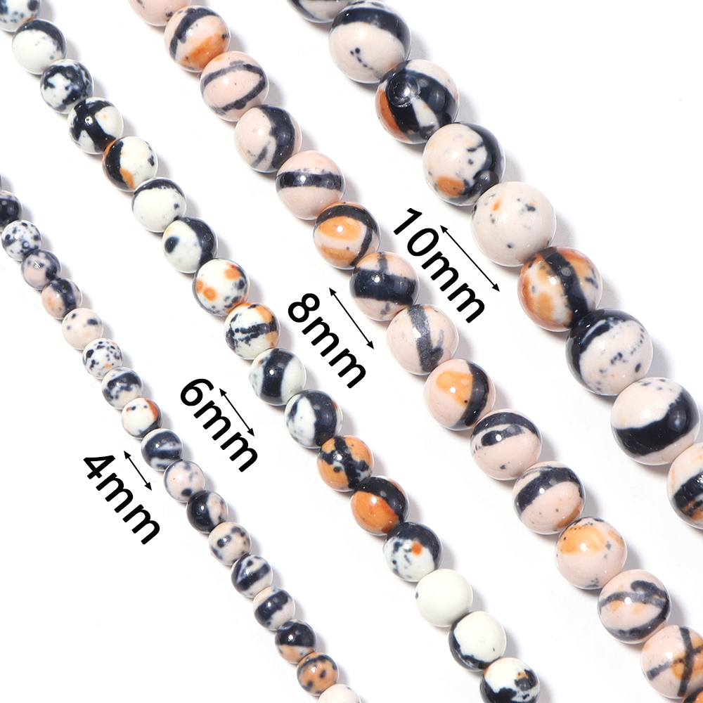 4 6 8 10mm Turuncu Beyaz Siyah - Jewelry Making Gemstones incelemesi ve fiyatı