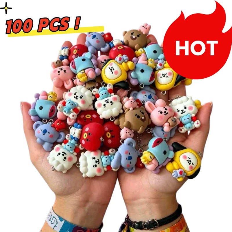 7 adet BT21 Reçine Karikatür F - Jewelry Making Earring Supplies incelemesi ve fiyatı