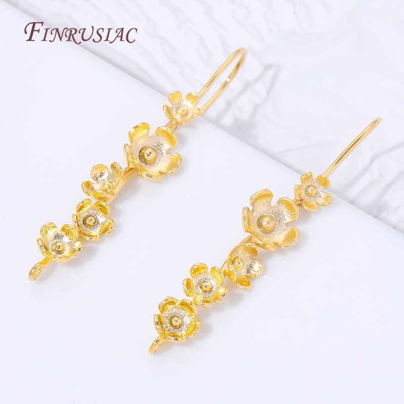 18K Altın Kaplama Çiçek Küpe K - Jewelry Making Earring Supplies incelemesi ve fiyatı