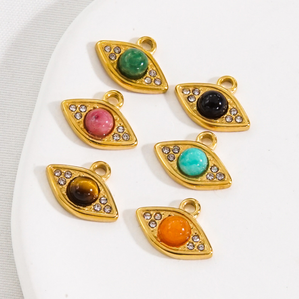 3 adet doğal taş boncuk göz st - Jewelry Making With Stones incelemesi ve fiyatı