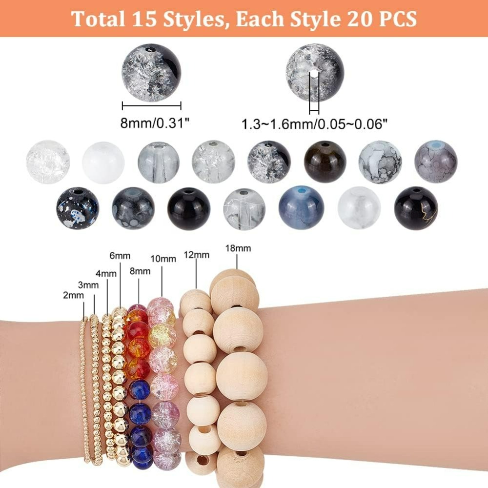 300 adet 8mm Siyah Cam Boncuk  - Jewelry Making Course incelemesi ve fiyatı