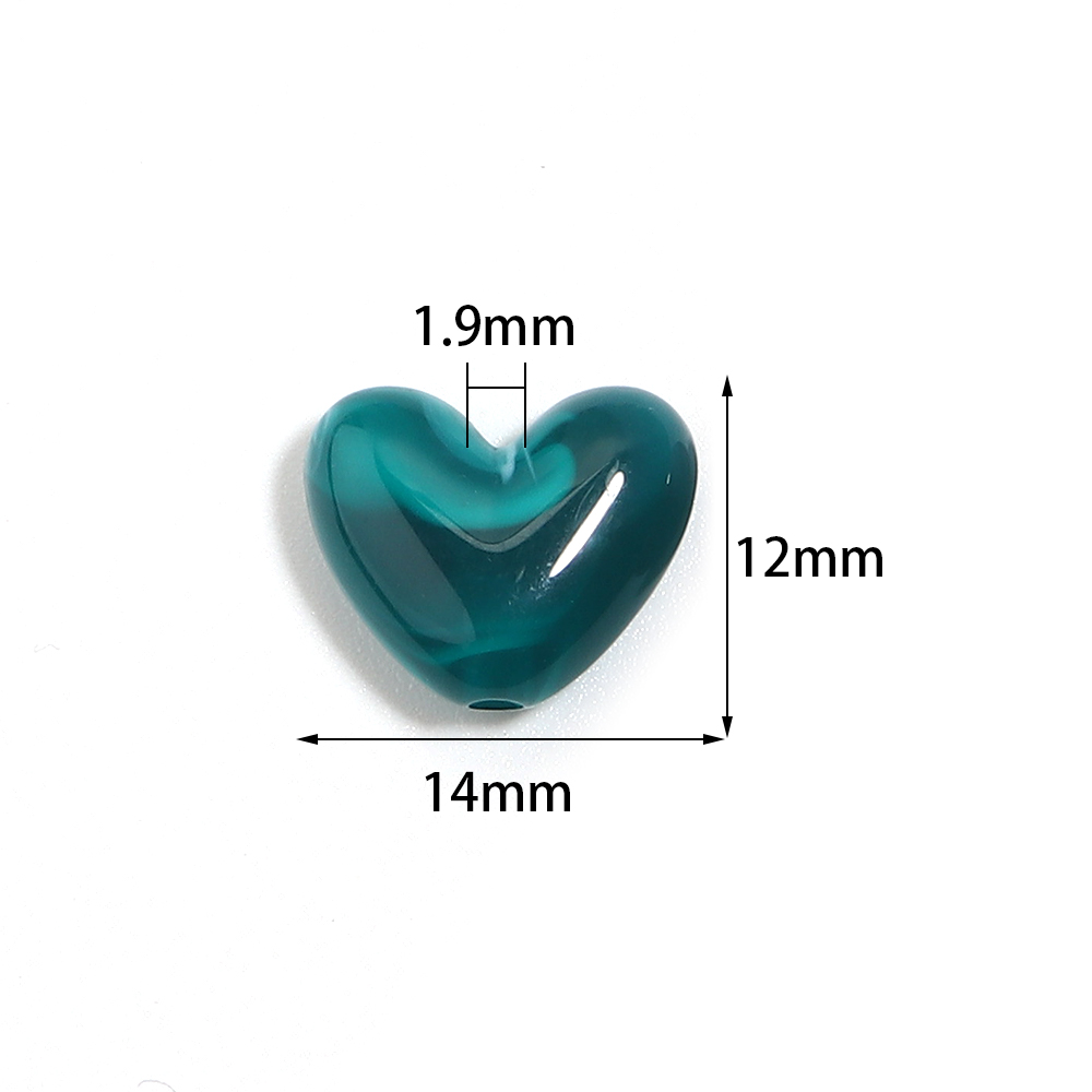 20 adet çift renkli kalp boncu - Jewelry Making Materials Wholesale incelemesi ve fiyatı